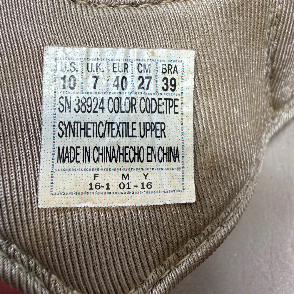 Skechers Bayshore Flip Flop Relaxed Fit Memory Foam Taupe Thong Sandals Women 10